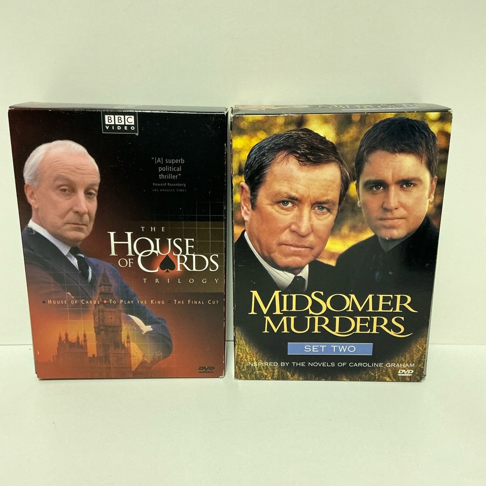 British TV DVD Set The House of Cards Trilogy and Midsomer Murders BBC & Acorn